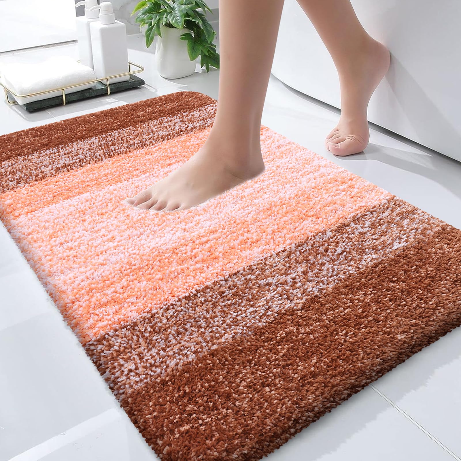 Plush Quick-Dry Absorbent Microfiber Bathroom Mat