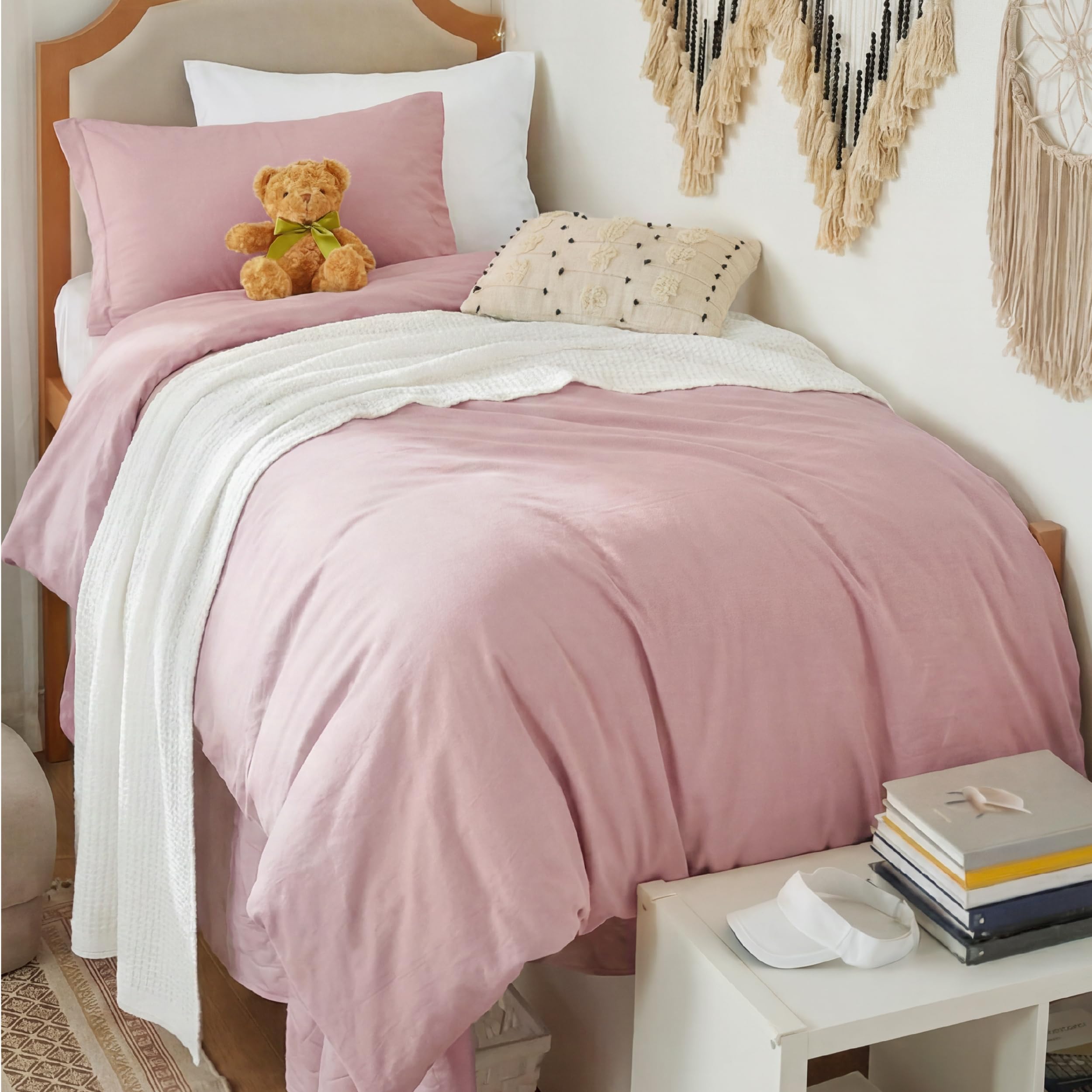 Bedsure Soft Prewashed Duvet Cover Set with Zipper Closure and Pillow Covers, Comforter Not Included