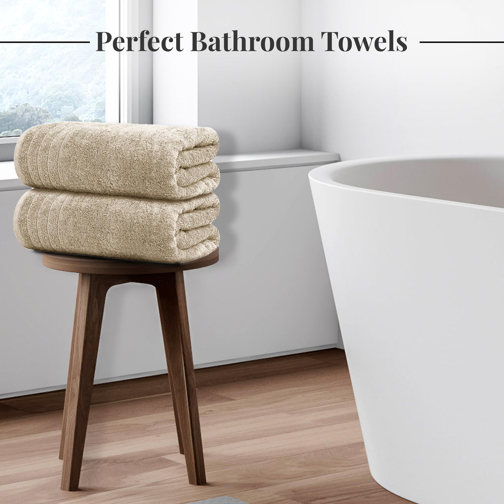 Lightweight Cotton Bathroom Towel Set, 8 Pieces