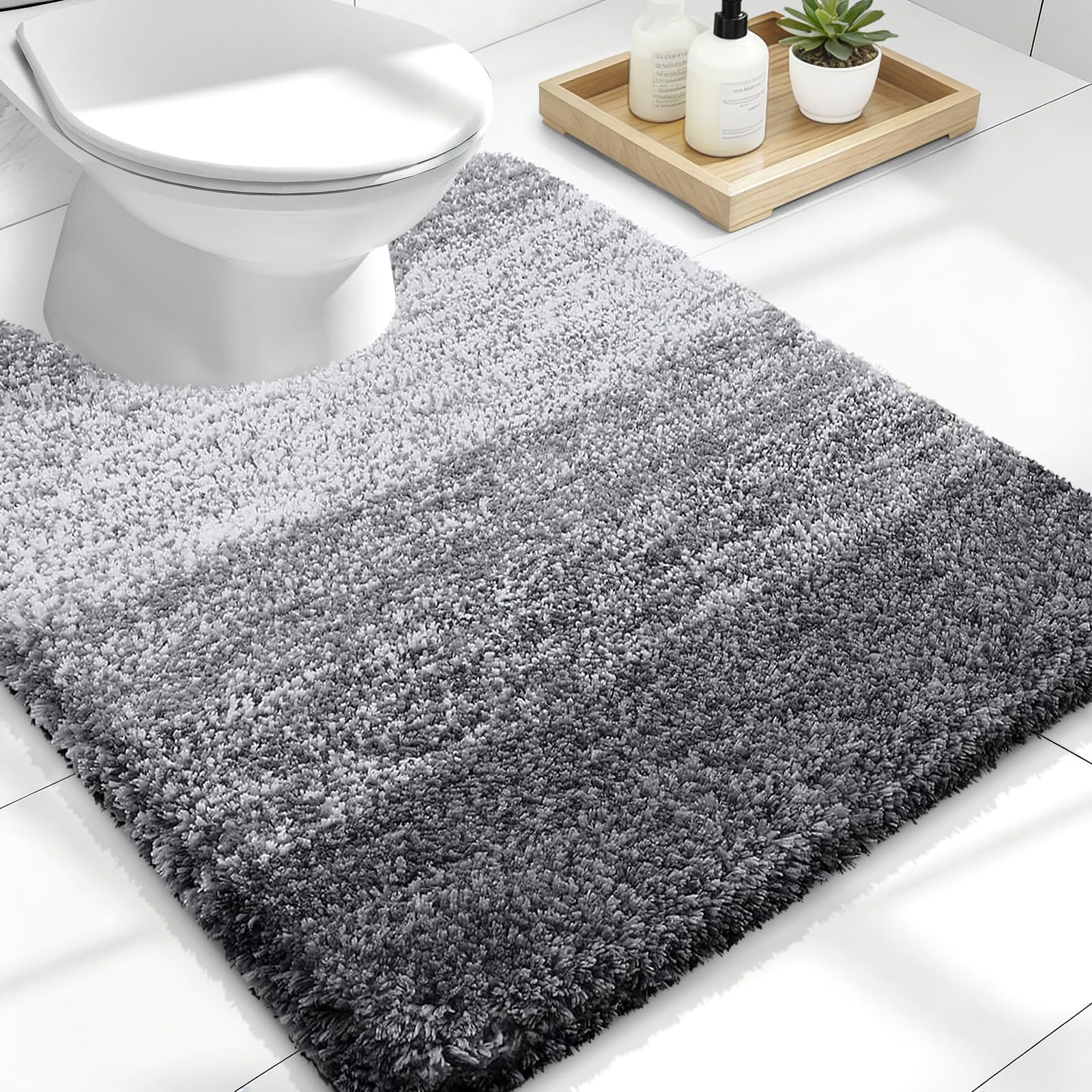 Plush Quick-Dry Absorbent Microfiber Bathroom Mat