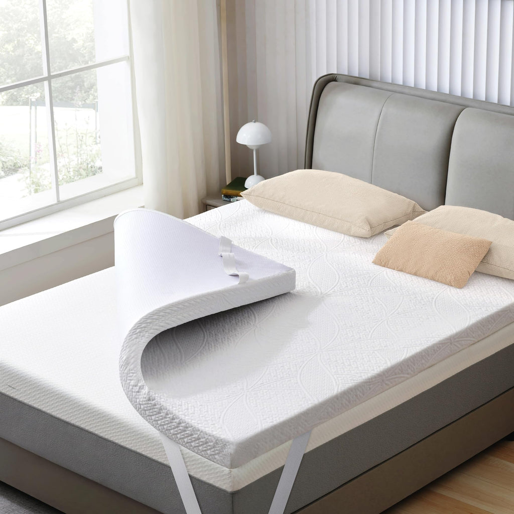 Gel-Infused Cooling Memory Foam Mattress Topper