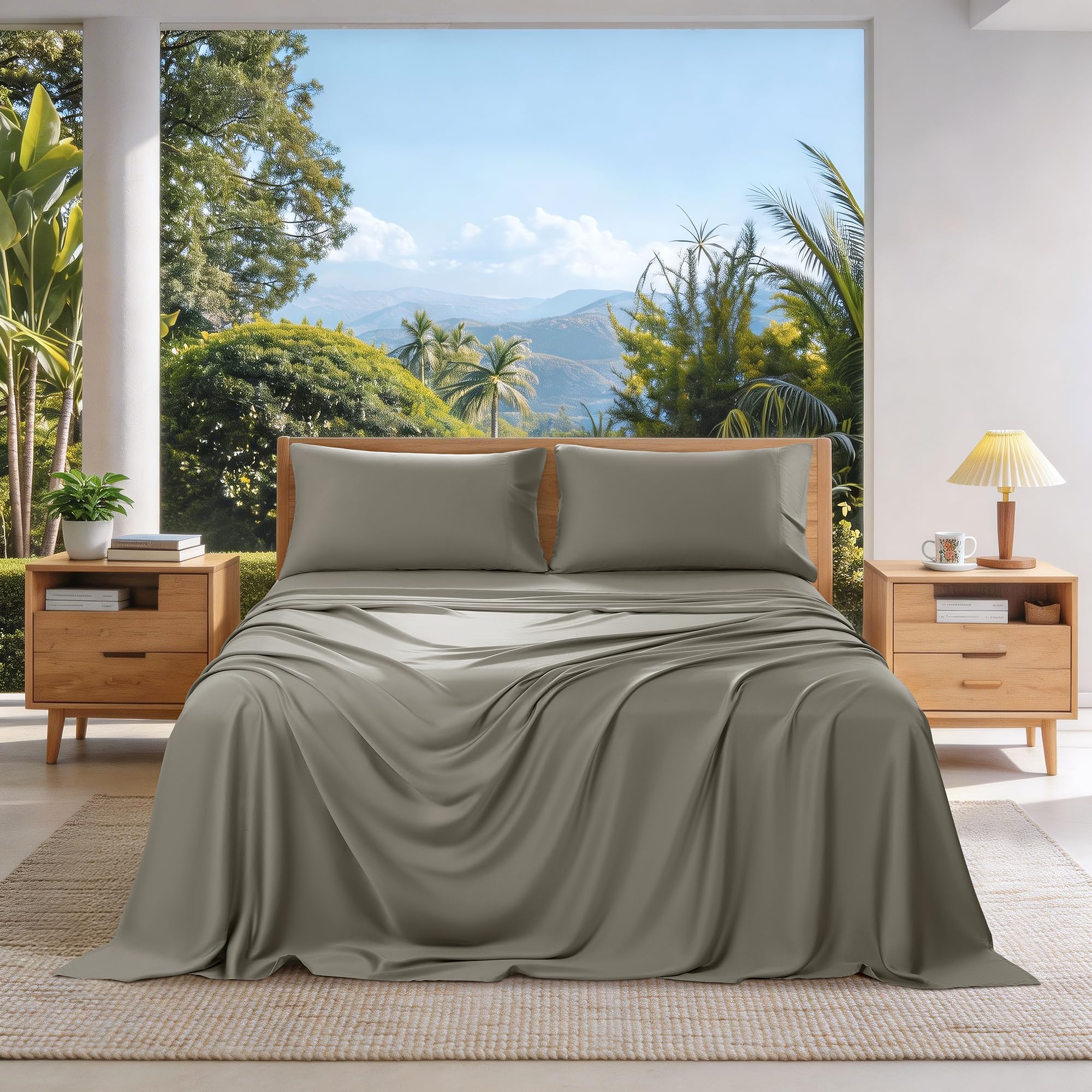 Premium 6A Mulberry Silk Satin Deep-Pocket Sheet Set