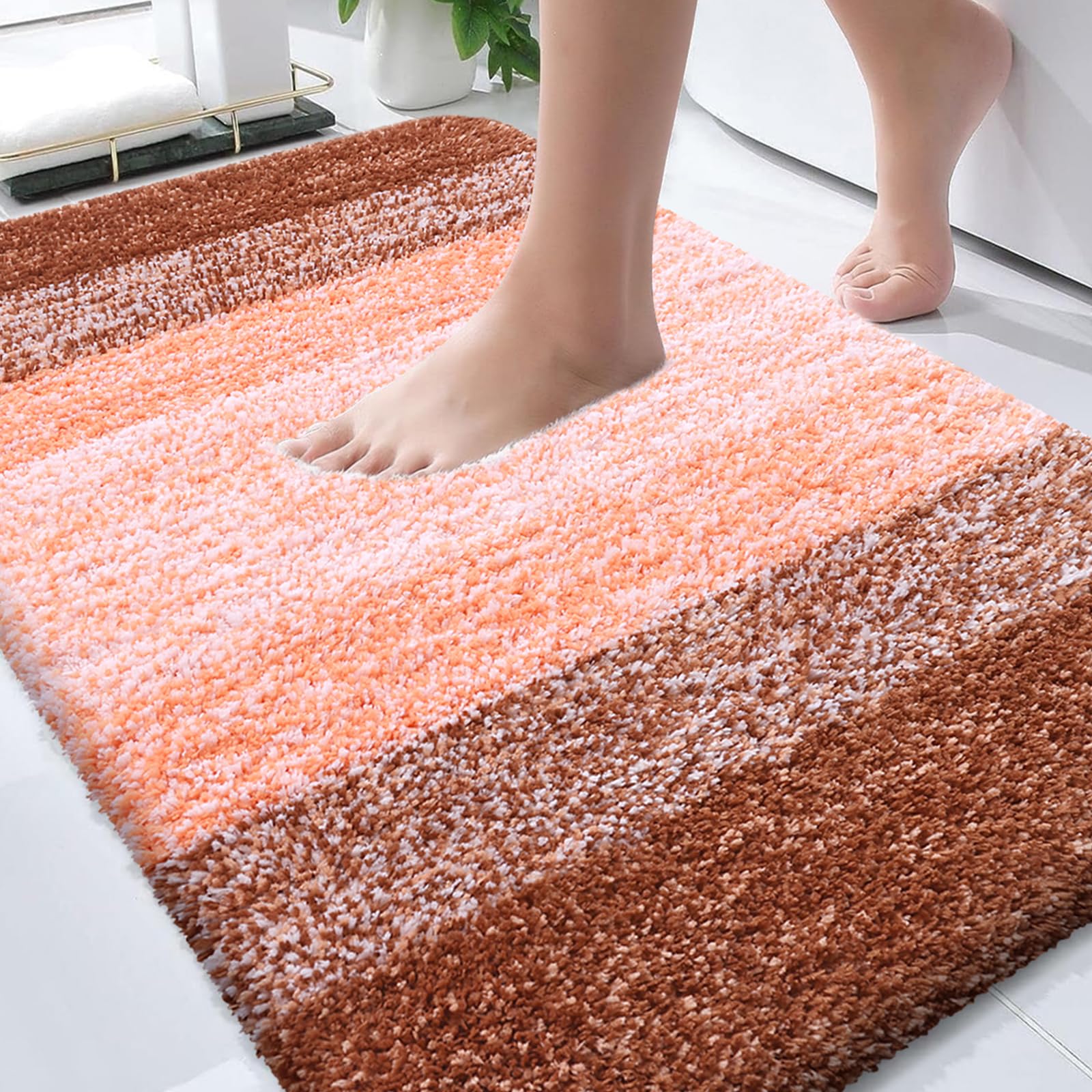Plush Quick-Dry Absorbent Microfiber Bathroom Mat