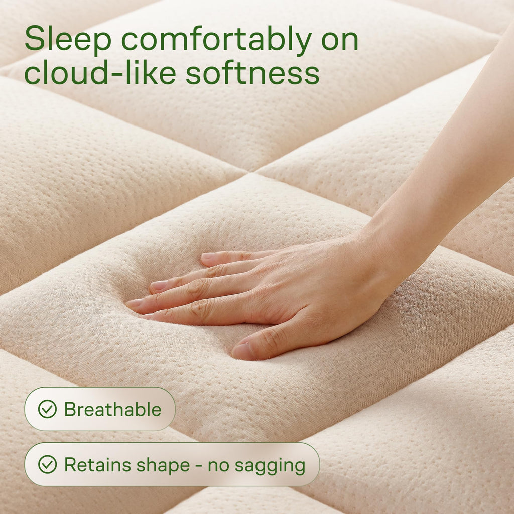 Cooling Bamboo-Blend Pillow-Top Mattress Pad Cover