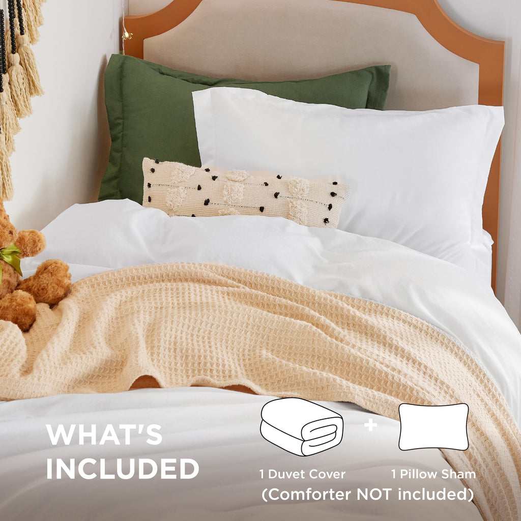 Bedsure Soft Prewashed Duvet Cover Set with Zipper Closure and Pillow Covers, Comforter Not Included