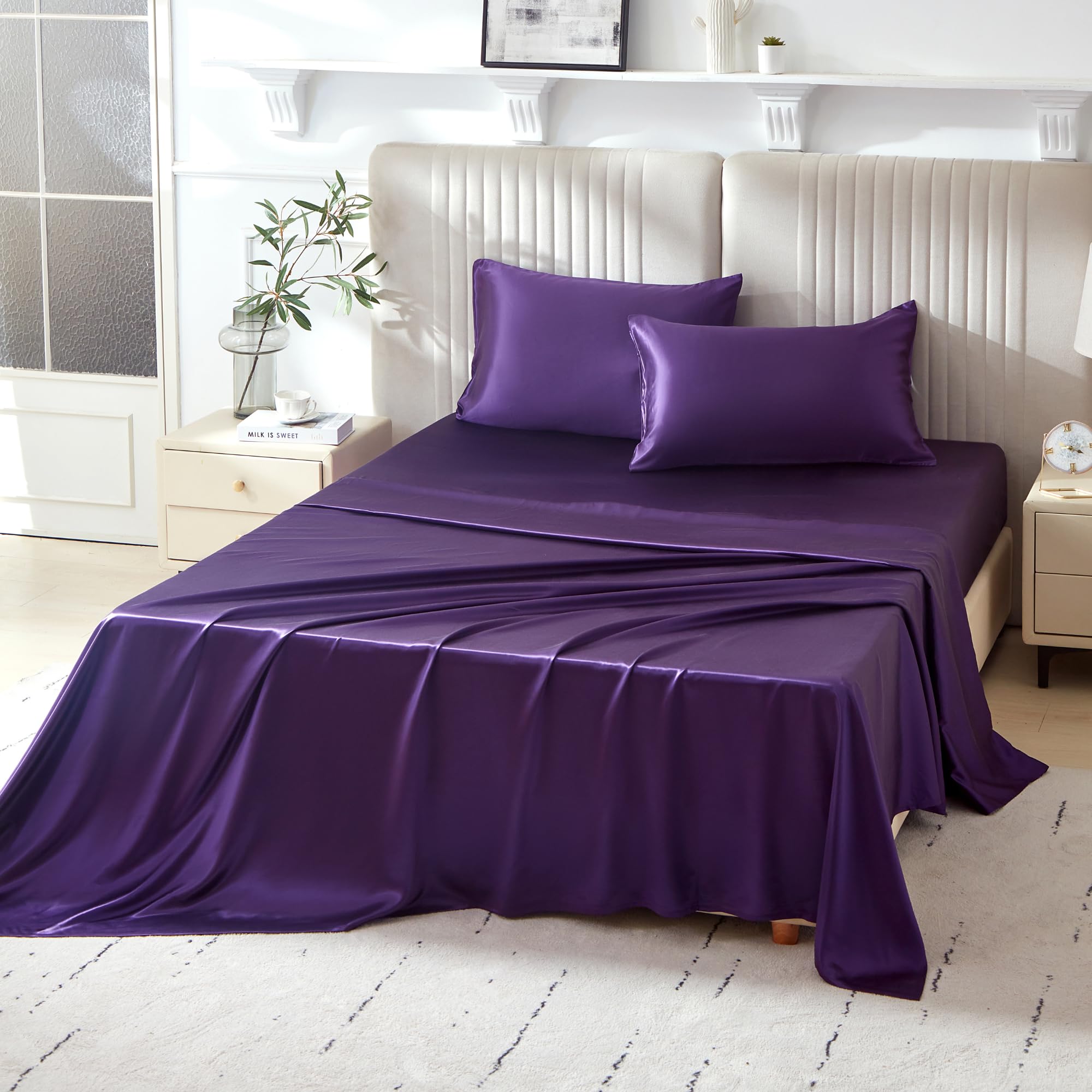 Luxury 22-Momme Mulberry Silk Deep-Pocket Sheet Set