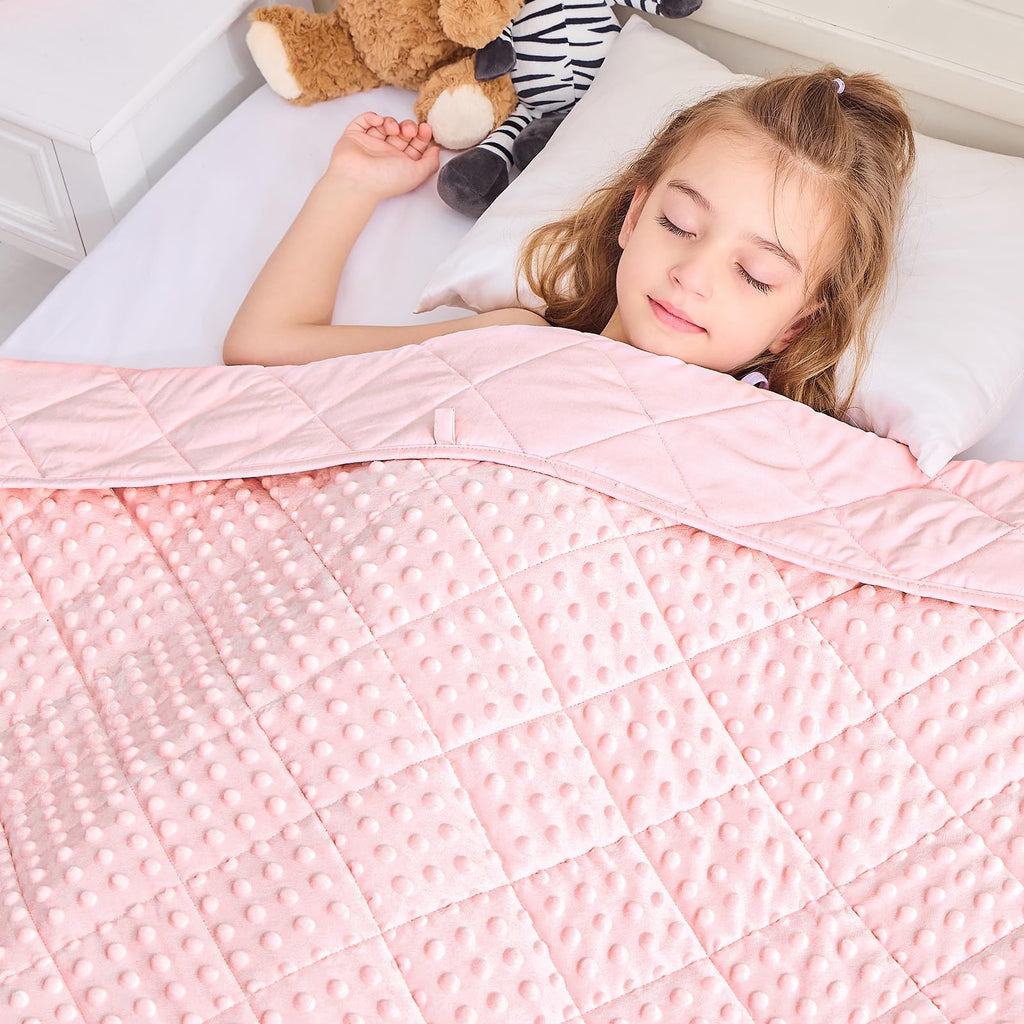 yescool Weighted Blanket Cooling Weighted Throw Blanket Minky Plush Heavy Blankets Microfiber Small Blankets Fleece Warm Weighted Comforter
