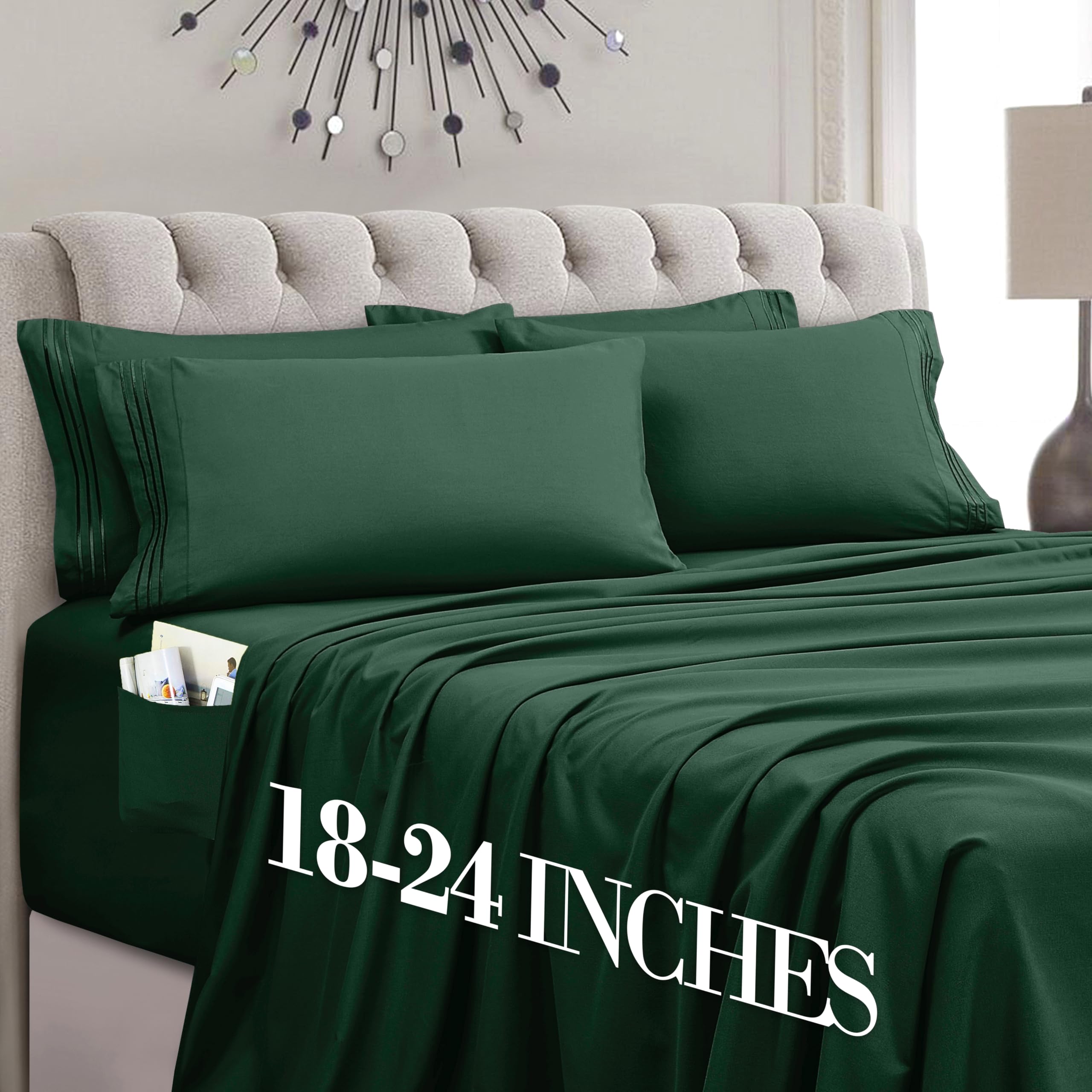 Hotel-Style Cooling Deep-Pocket Sheet Set, 6 Pieces