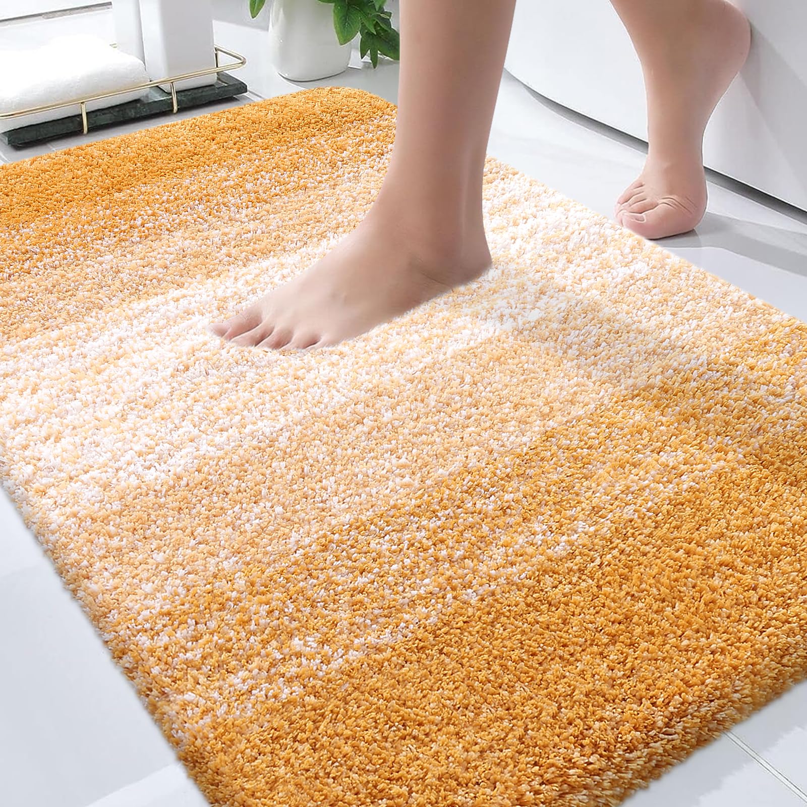 Plush Quick-Dry Absorbent Microfiber Bathroom Mat