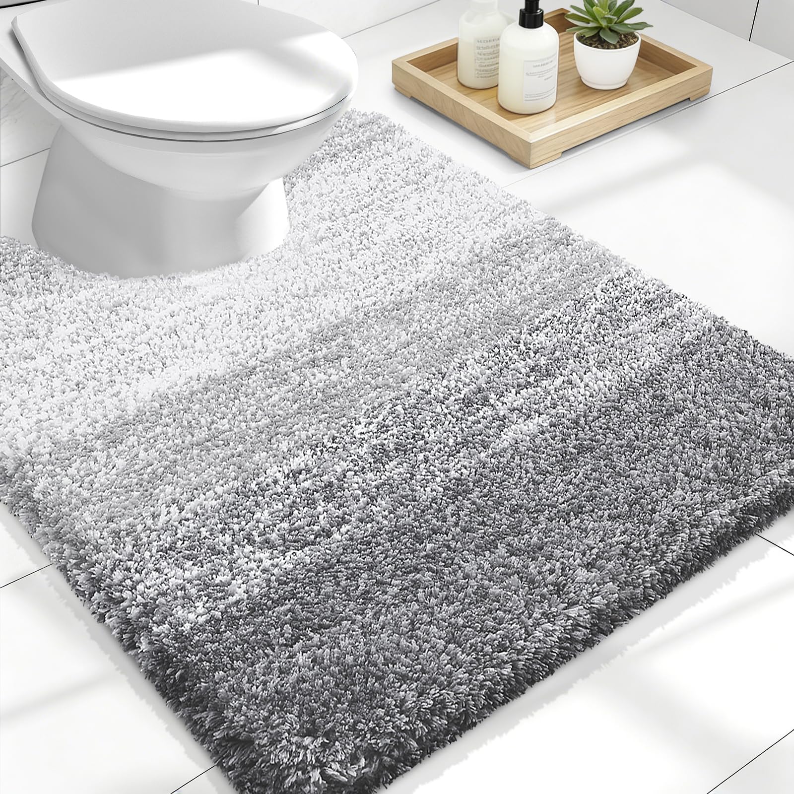 Plush Quick-Dry Absorbent Microfiber Bathroom Mat