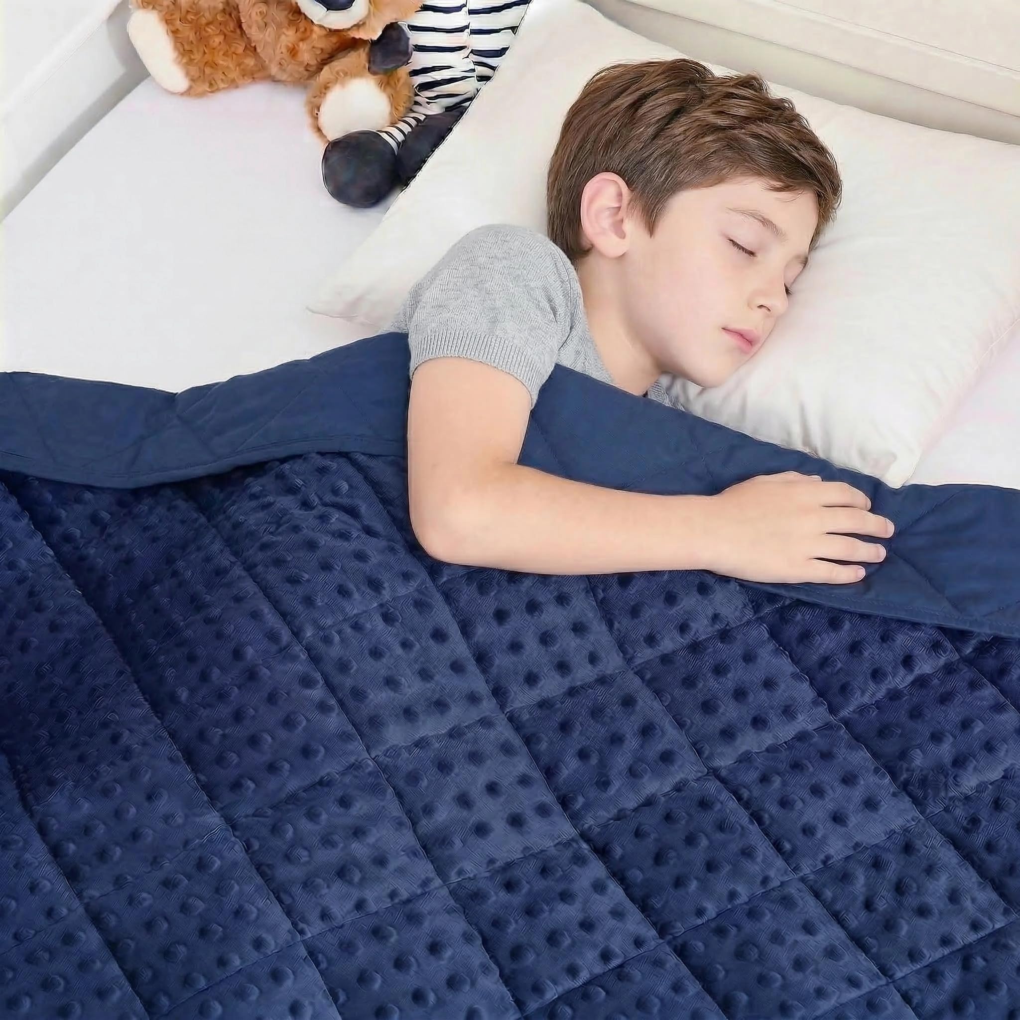 yescool Weighted Blanket Cooling Weighted Throw Blanket Minky Plush Heavy Blankets Microfiber Small Blankets Fleece Warm Weighted Comforter