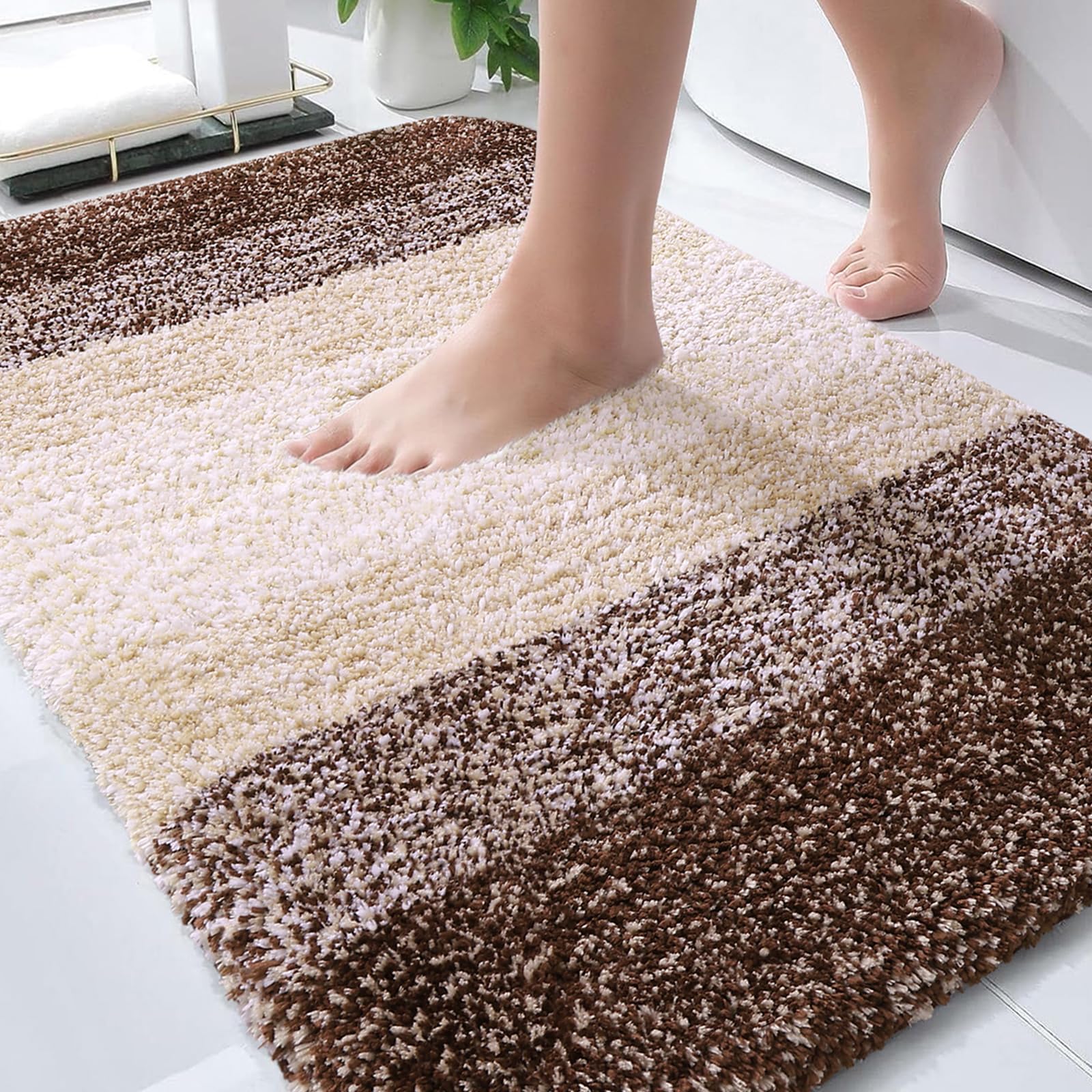 Plush Quick-Dry Absorbent Microfiber Bathroom Mat