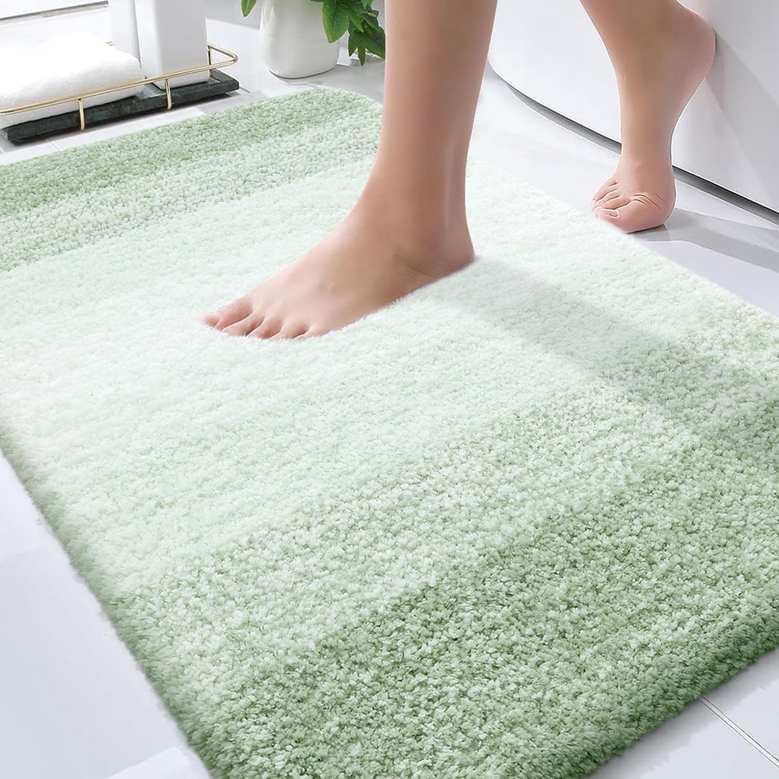 Plush Quick-Dry Absorbent Microfiber Bathroom Mat