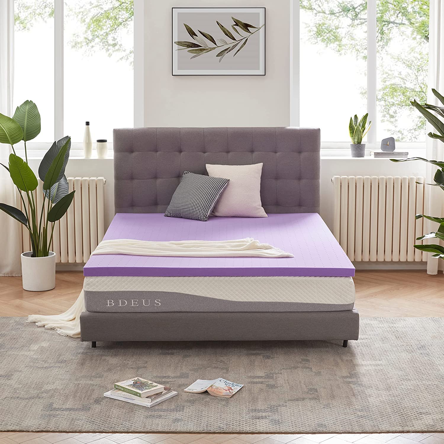 Gel-Infused Cooling Memory Foam Mattress Topper