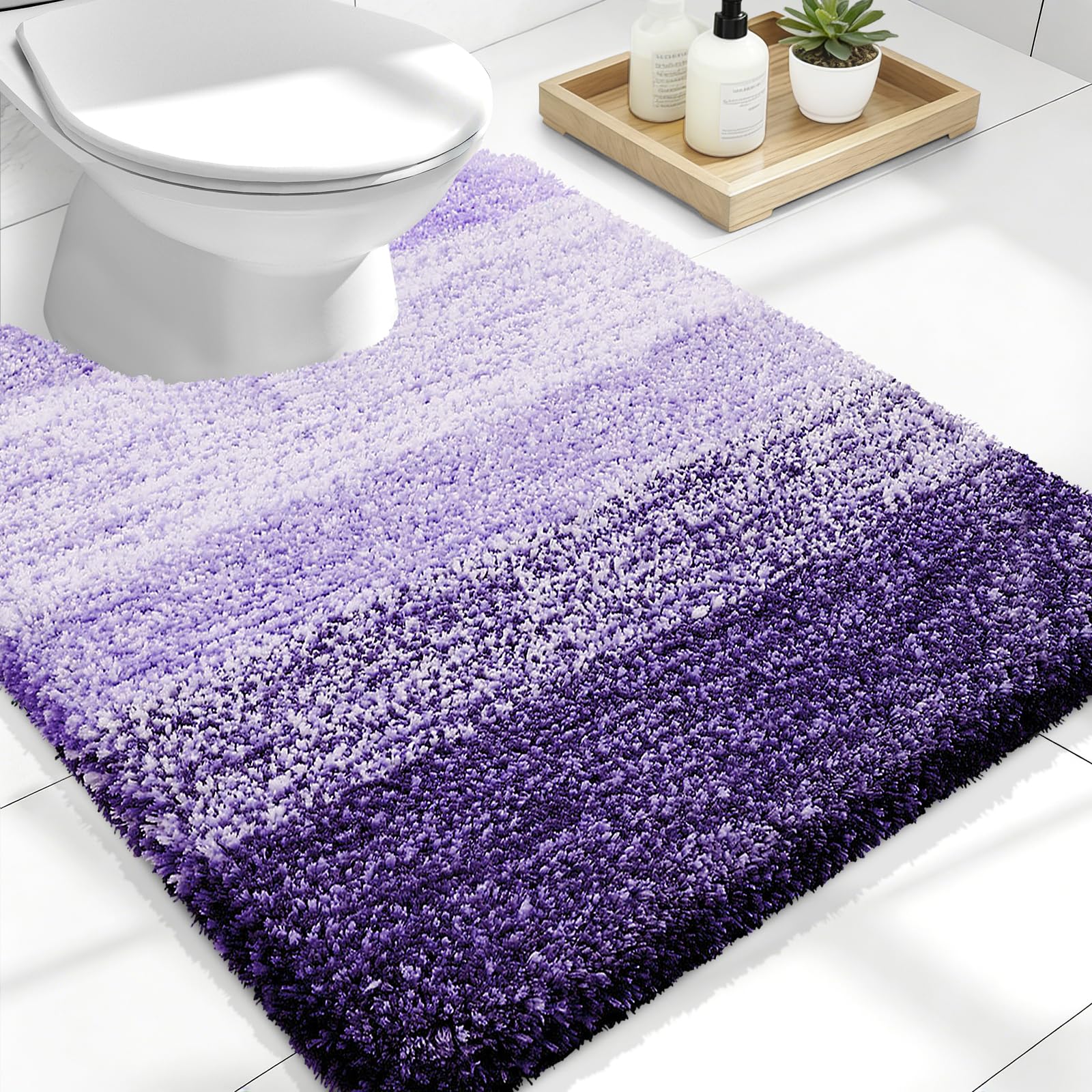 Plush Quick-Dry Absorbent Microfiber Bathroom Mat