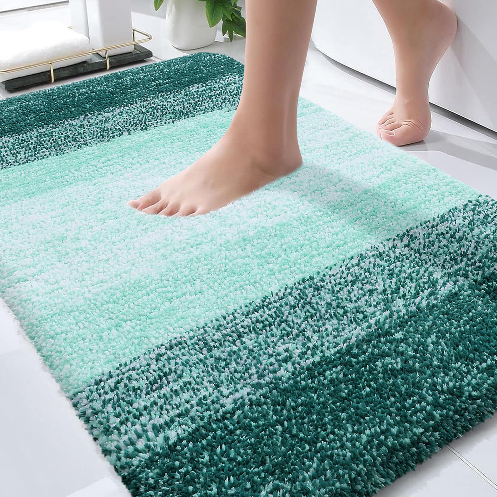 Plush Quick-Dry Absorbent Microfiber Bathroom Mat