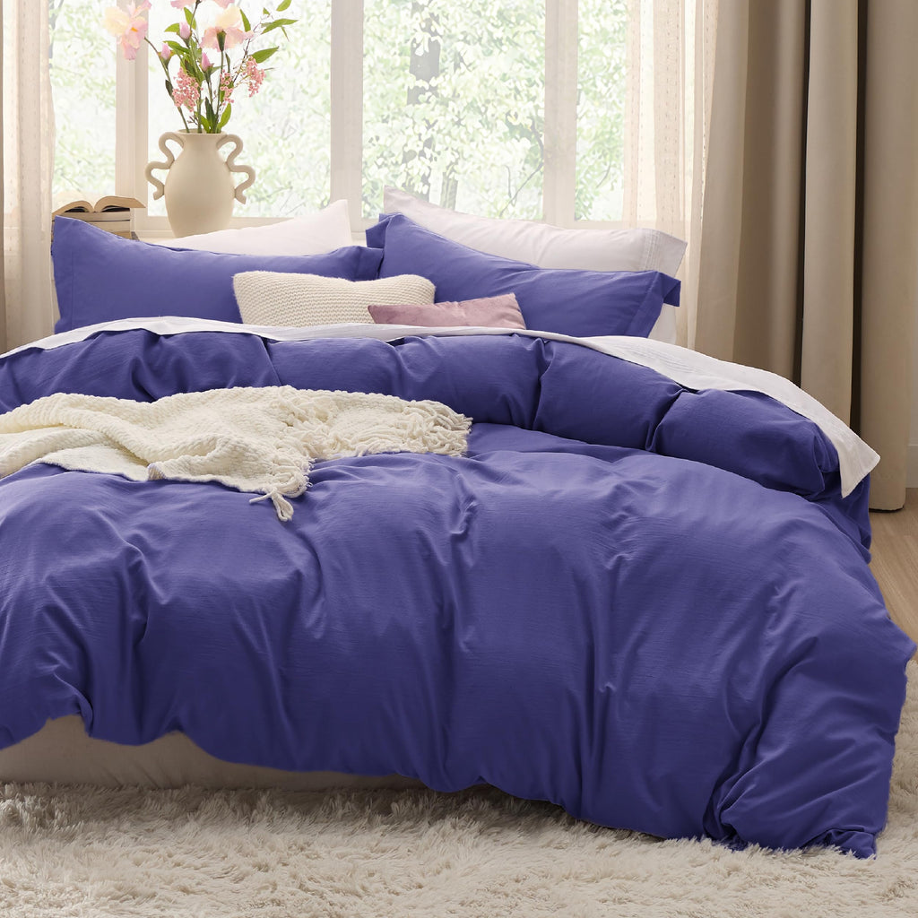Bedsure Soft Prewashed Duvet Cover Set with Zipper Closure and Pillow Covers, Comforter Not Included
