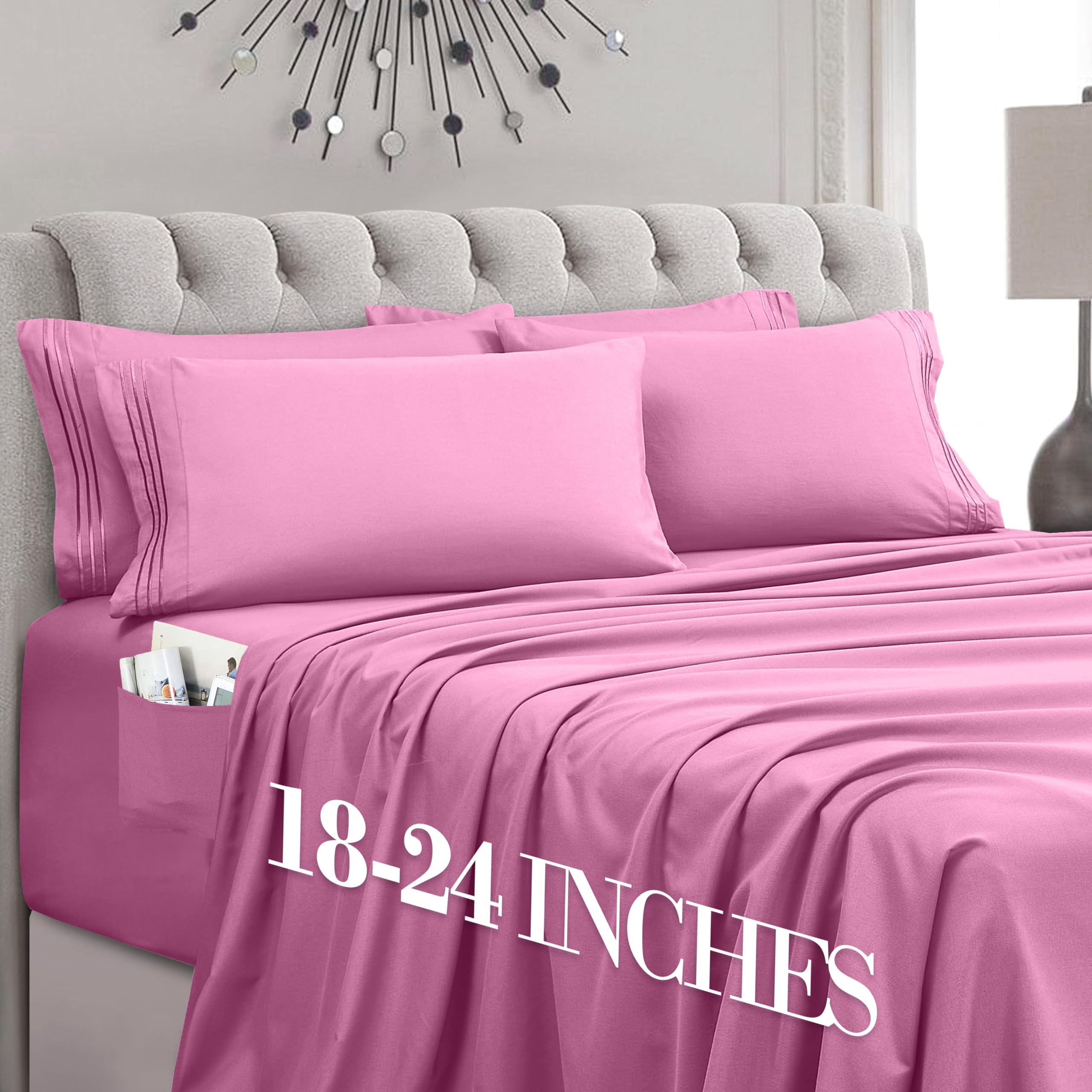 Hotel-Style Cooling Deep-Pocket Sheet Set, 6 Pieces