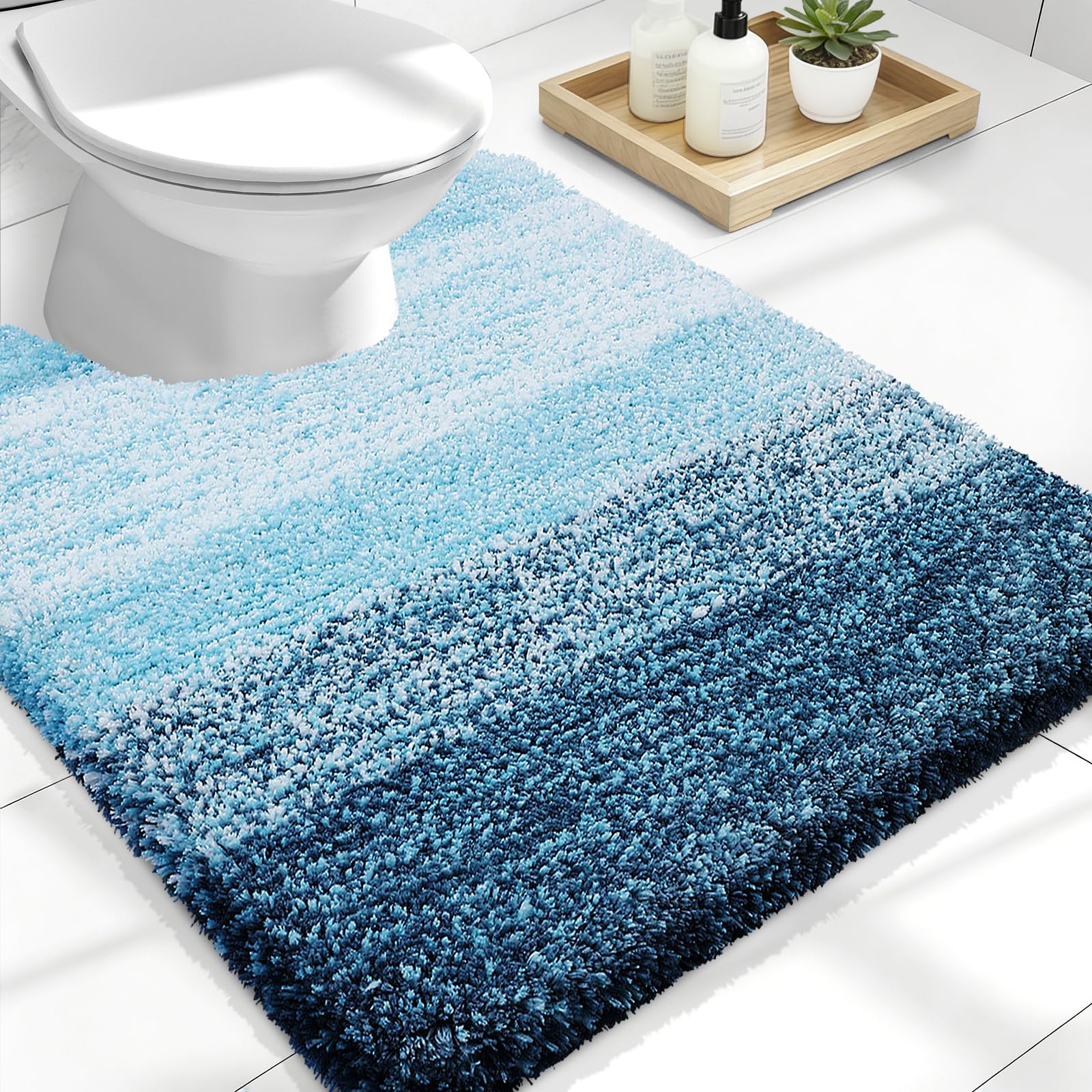 Plush Quick-Dry Absorbent Microfiber Bathroom Mat