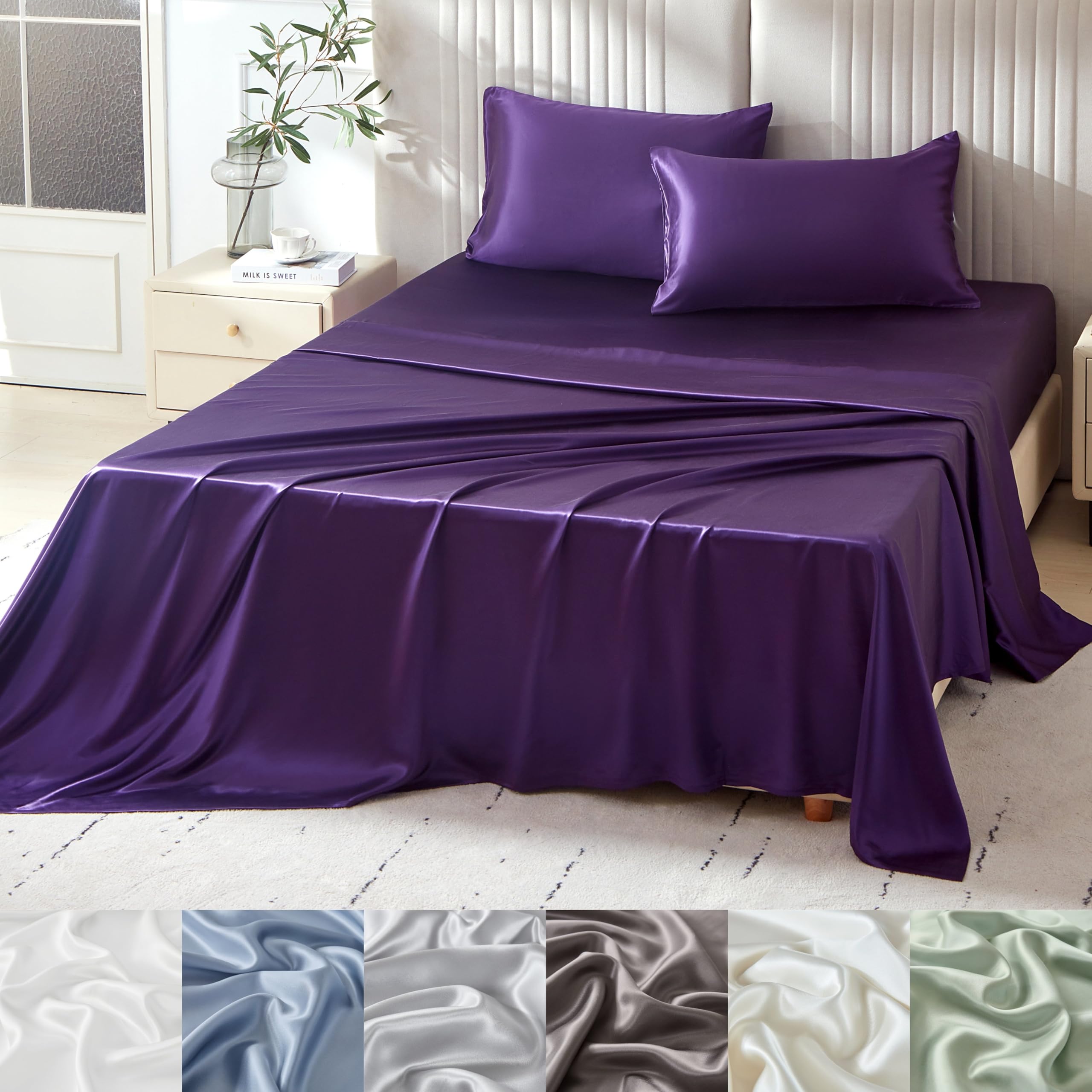 Luxury 22-Momme Mulberry Silk Deep-Pocket Sheet Set
