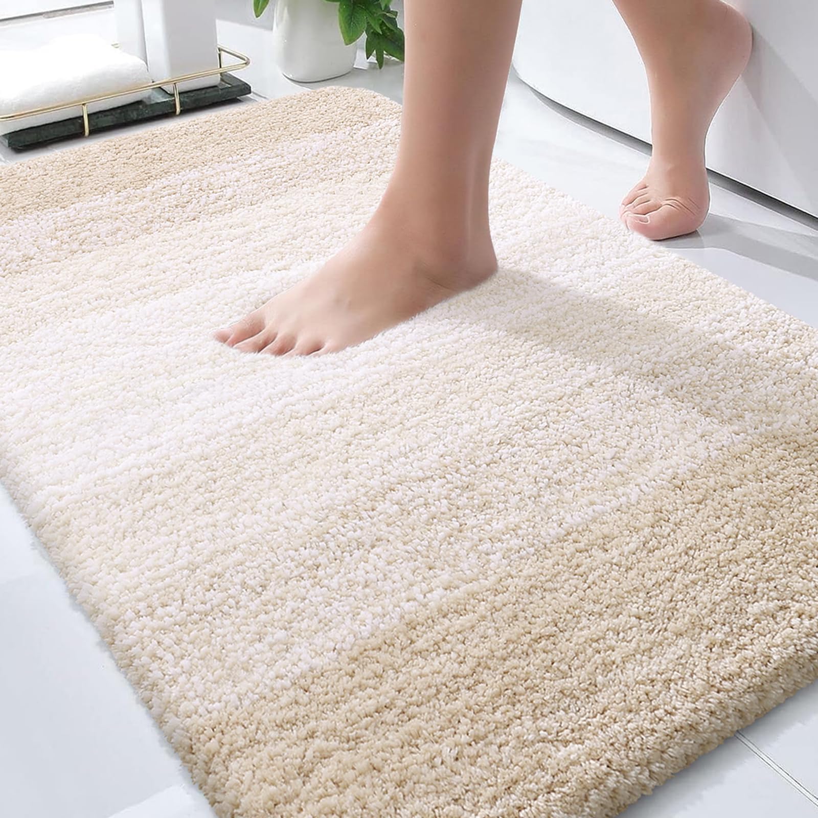 Plush Quick-Dry Absorbent Microfiber Bathroom Mat