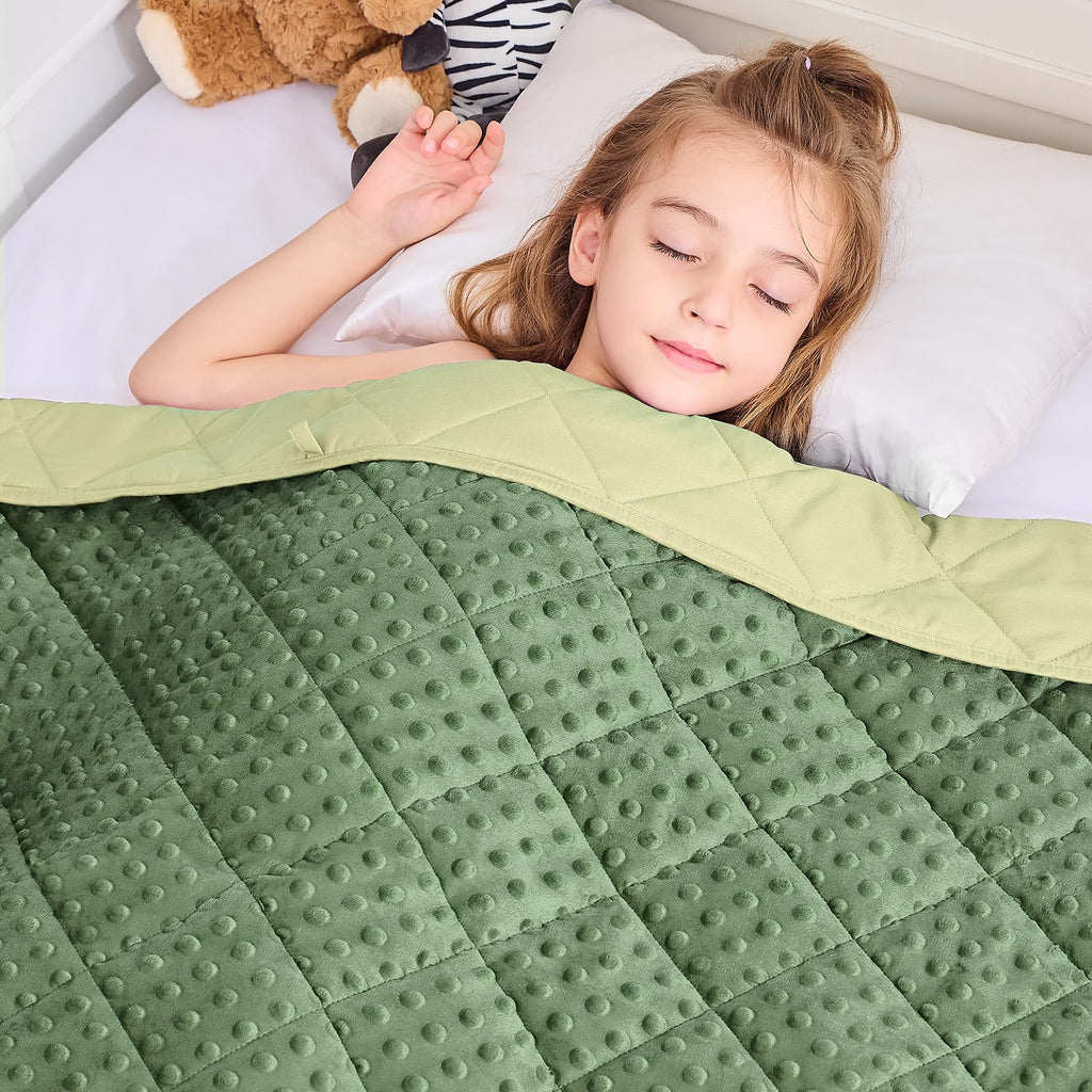 yescool Weighted Blanket Cooling Weighted Throw Blanket Minky Plush Heavy Blankets Microfiber Small Blankets Fleece Warm Weighted Comforter