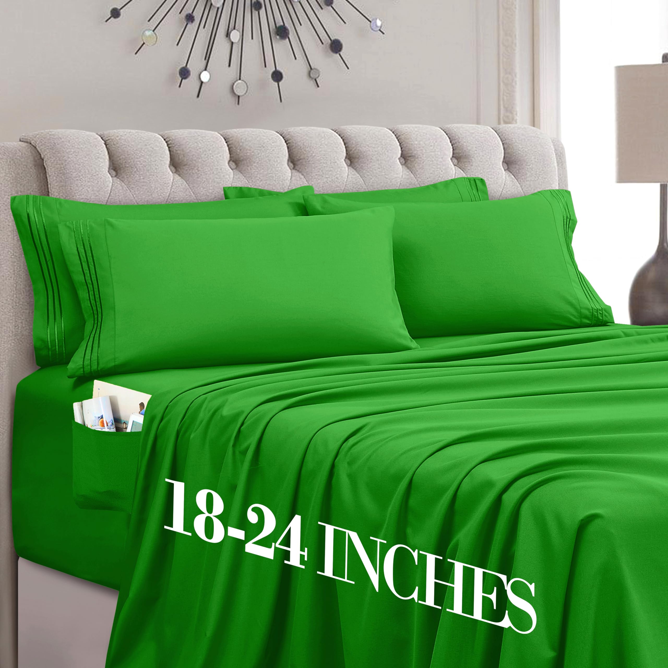 Hotel-Style Cooling Deep-Pocket Sheet Set, 6 Pieces