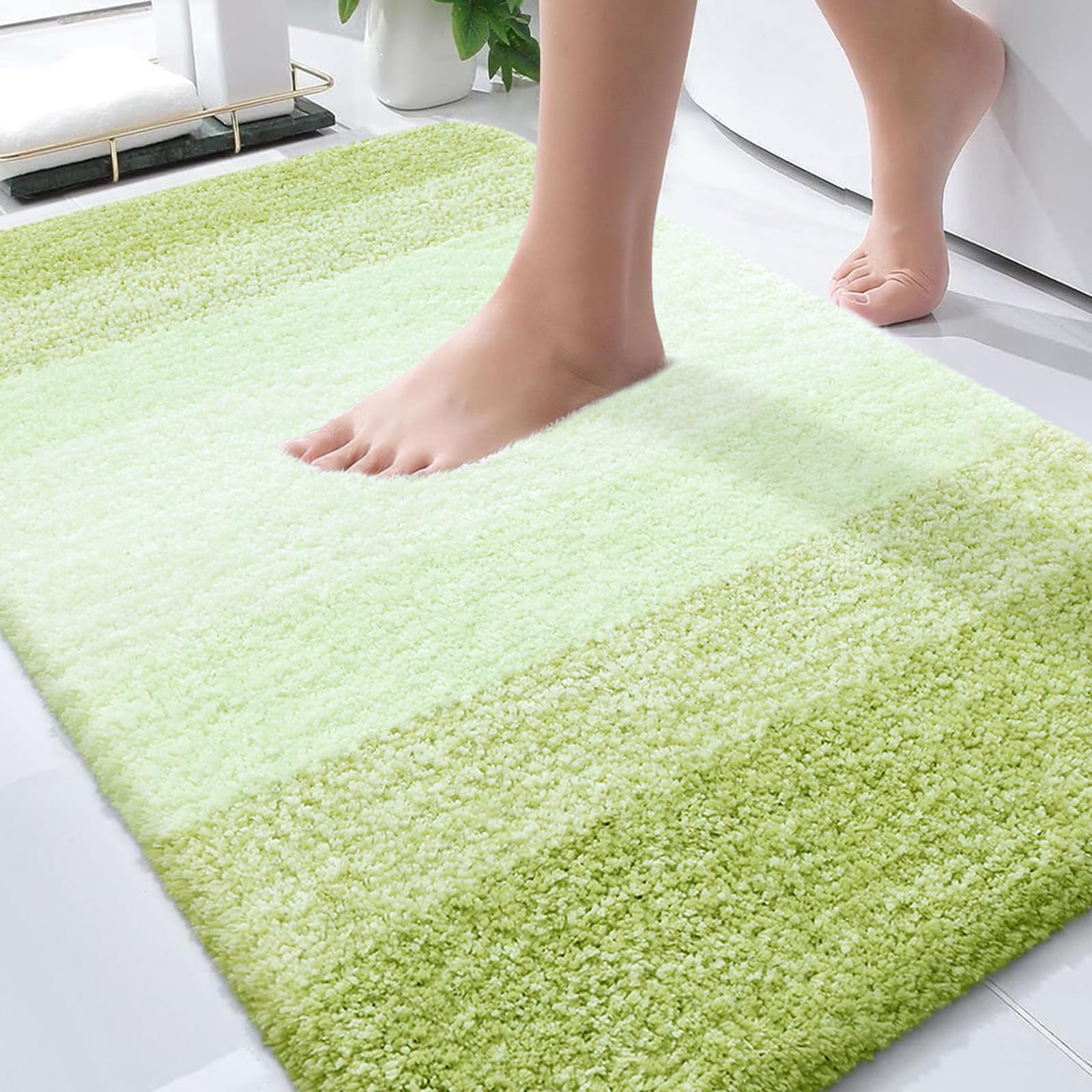 Plush Quick-Dry Absorbent Microfiber Bathroom Mat