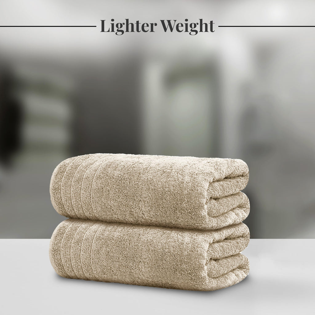 Lightweight Cotton Bathroom Towel Set, 8 Pieces