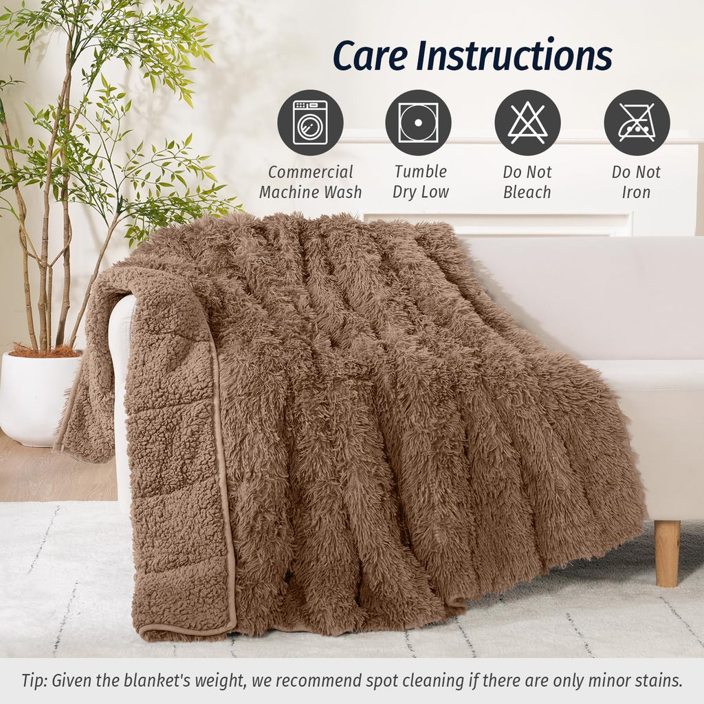 Wemore Shaggy Faux Fur Cozy Blanket