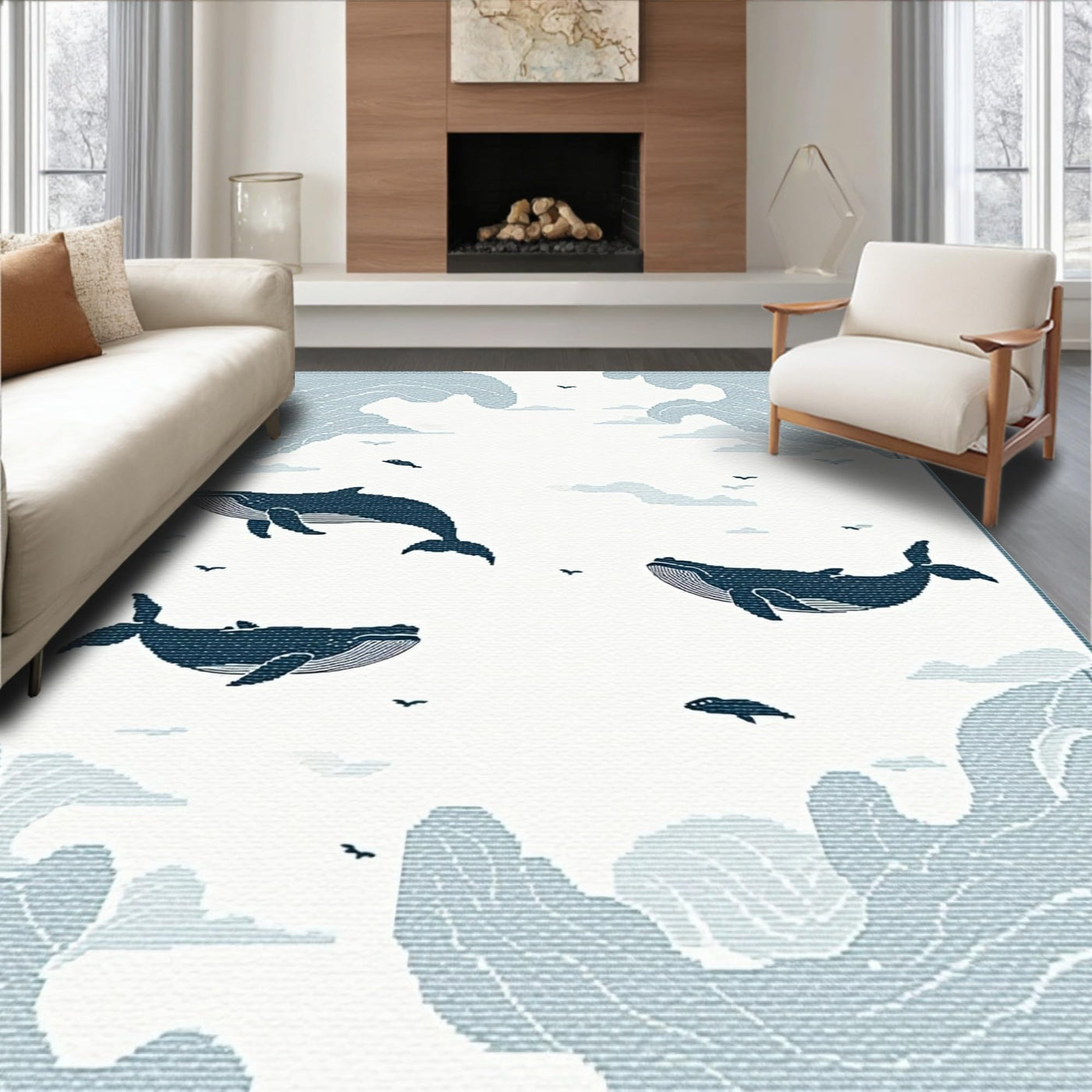 Washable Non-Slip Stain-Resistant Indoor Area Rug