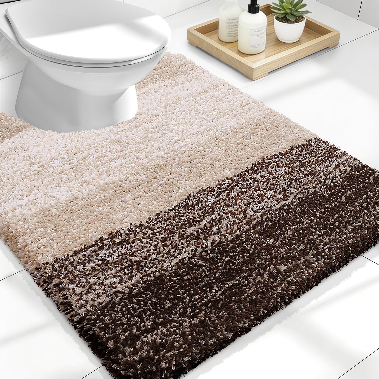 Plush Quick-Dry Absorbent Microfiber Bathroom Mat