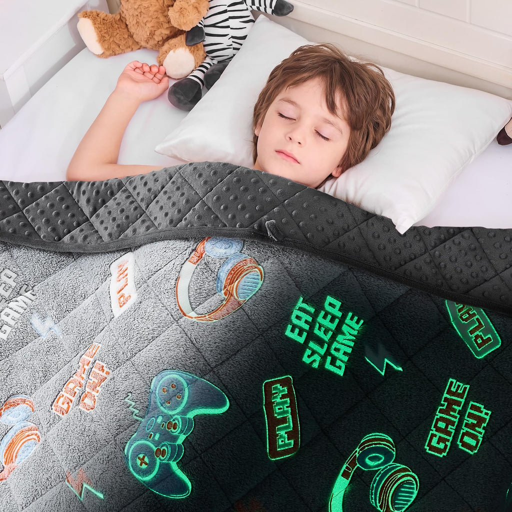yescool Weighted Blanket Cooling Weighted Throw Blanket Minky Plush Heavy Blankets Microfiber Small Blankets Fleece Warm Weighted Comforter