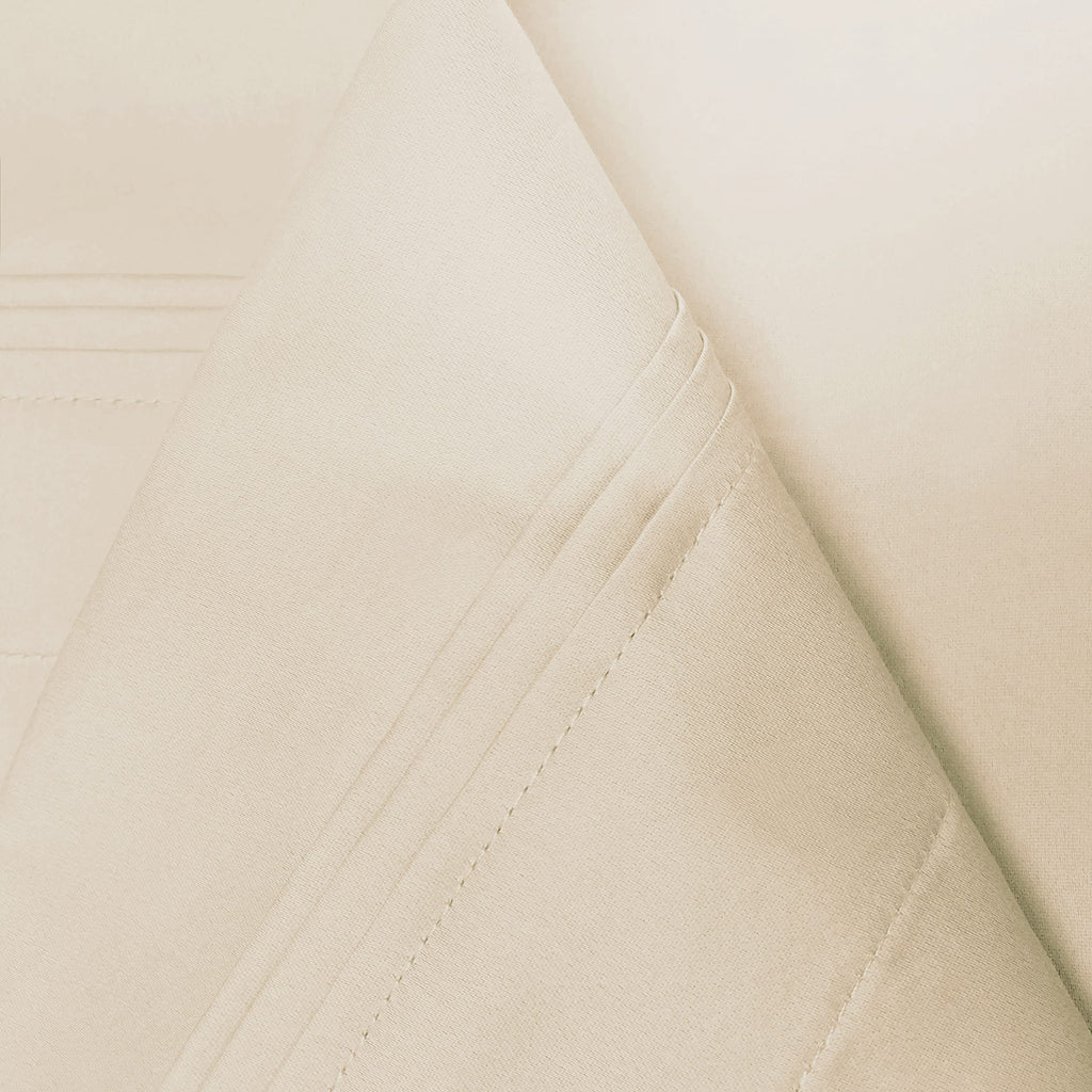 BLUENILEMILLS BNM Luxury Egyptian Cotton Bedsheet Set, 1500 Thread Count Bedding, Ultra Soft, Premium Quality, Wrinkle Free, Includes 1 Fitted Sheet, 2 Pillowcases, 1 Flat Sheet, Full, Ivory