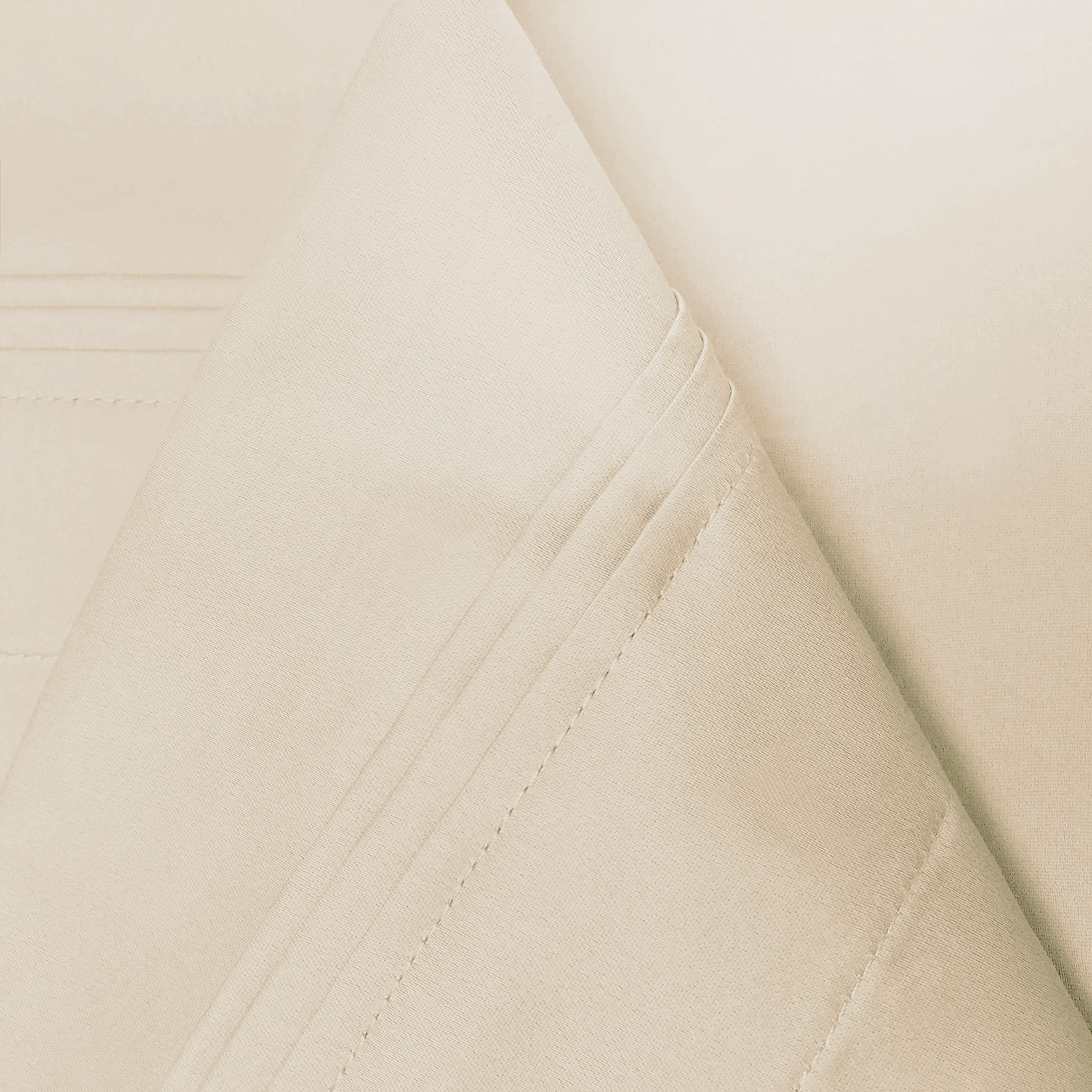 BLUENILEMILLS BNM Luxury Egyptian Cotton Bedsheet Set, 1500 Thread Count Bedding, Ultra Soft, Premium Quality, Wrinkle Free, Includes 1 Fitted Sheet, 2 Pillowcases, 1 Flat Sheet, Full, Ivory