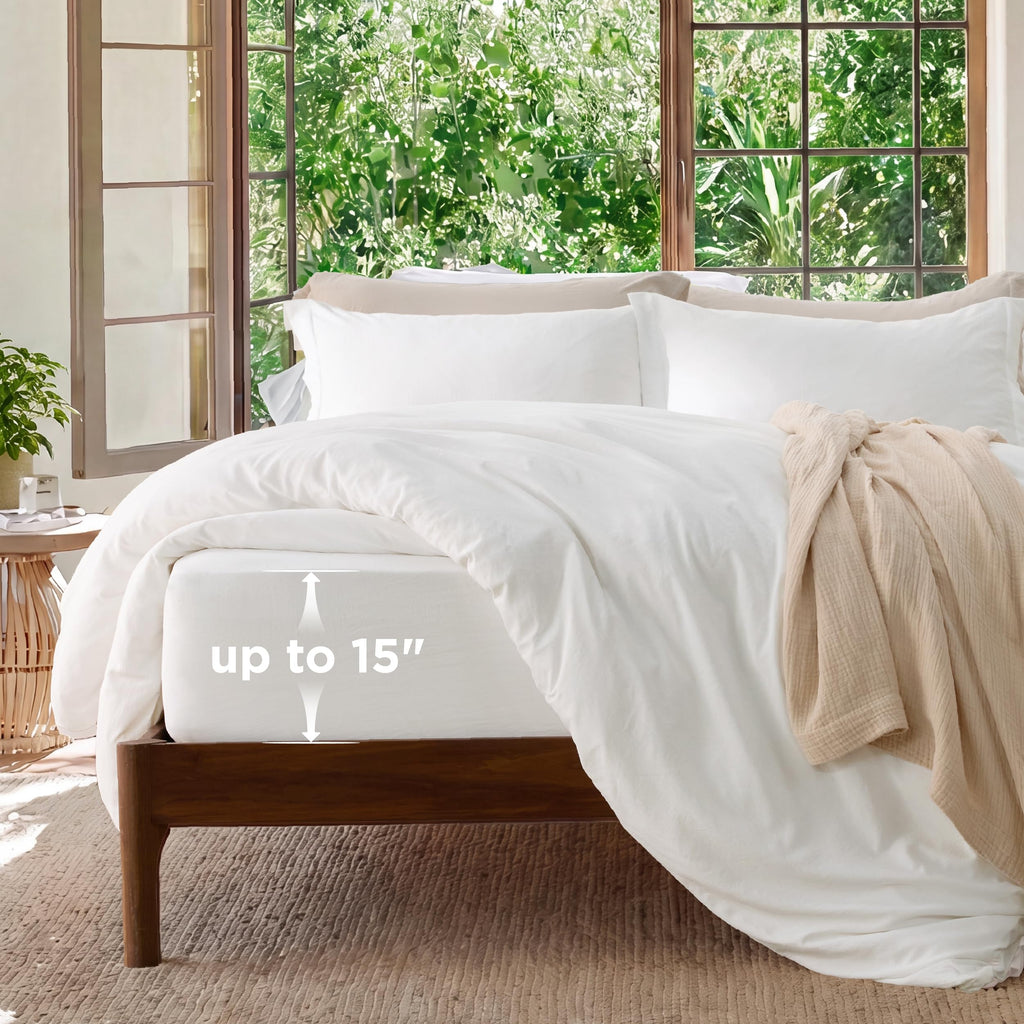 Bedsure Soft Prewashed Duvet Cover Set with Zipper Closure and Pillow Covers, Comforter Not Included