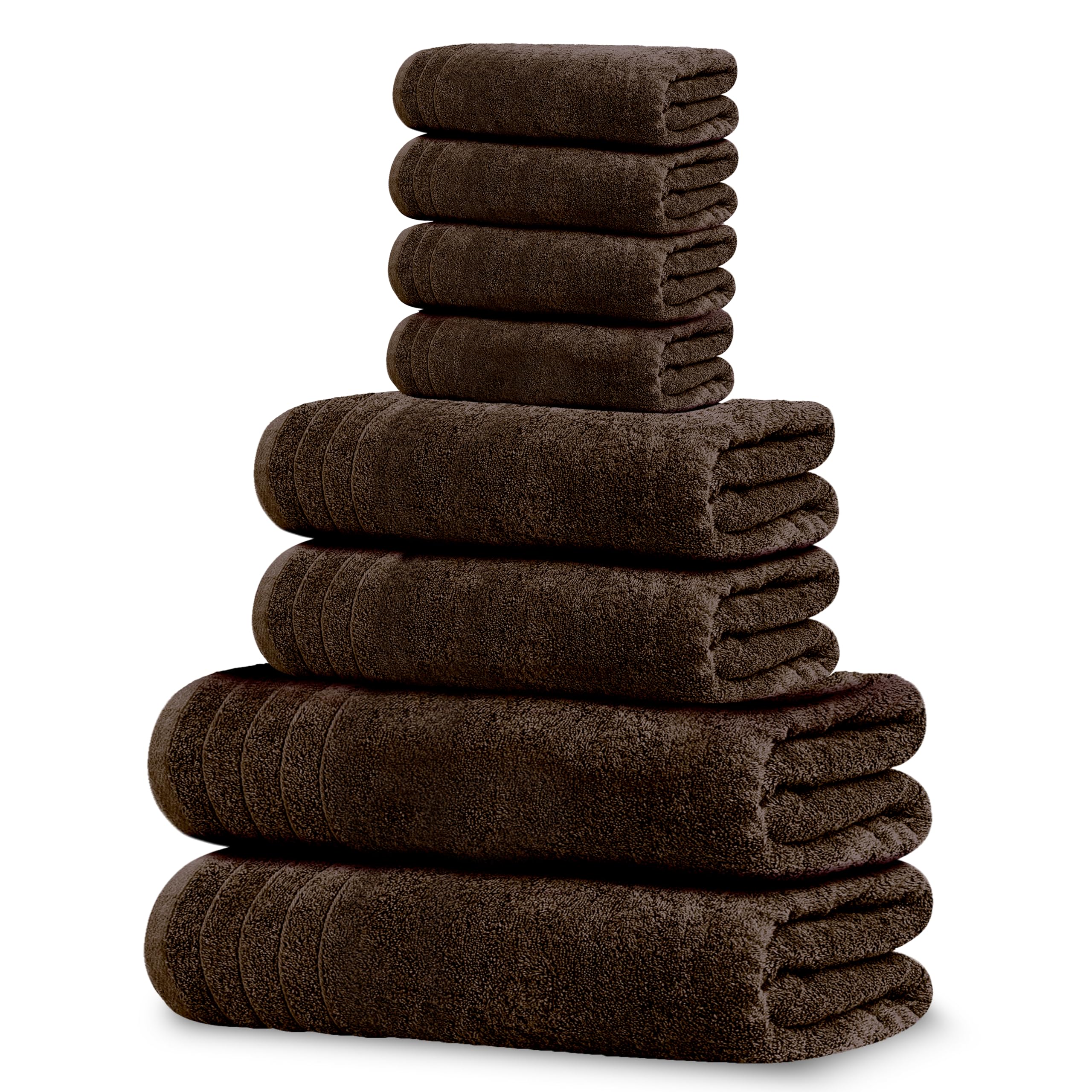 Lightweight Cotton Bathroom Towel Set, 8 Pieces