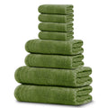 Lightweight Cotton Bathroom Towel Set, 8 Pieces