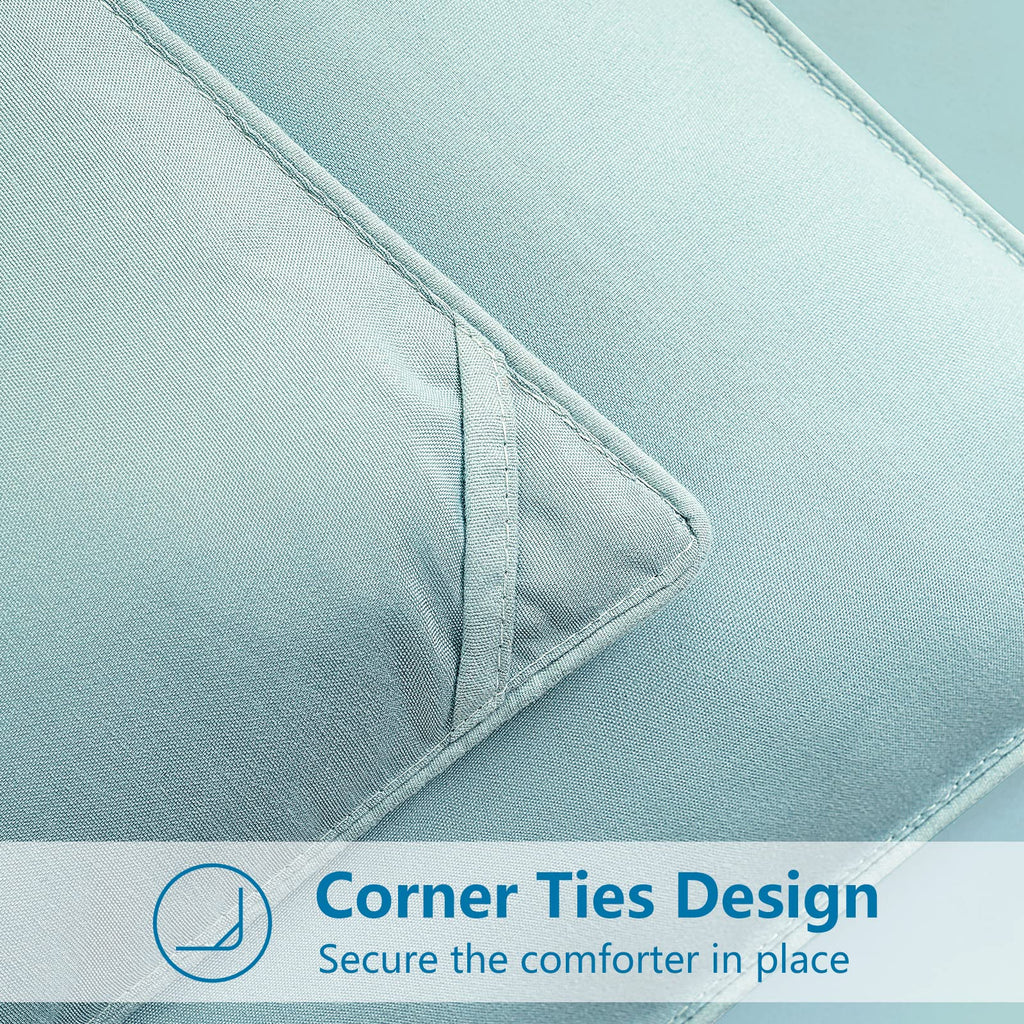 EASELAND Down Alternative Comforter - Quilted Duvet Insert for All Seasons, Soft Lightweight with Corner Tabs, Summer Winter Warm Bedding