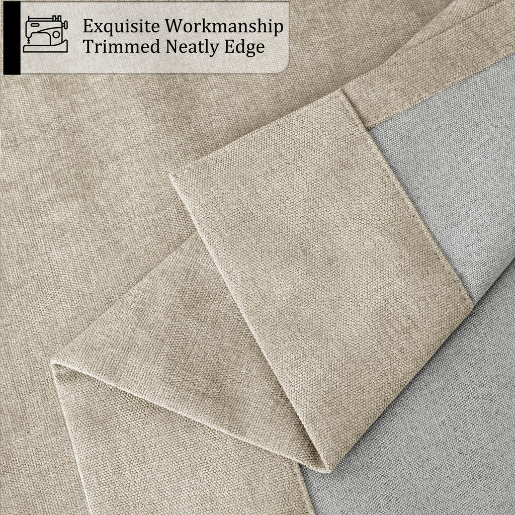 Pinch-Pleated Chenille Total Blackout Curtain Panel
